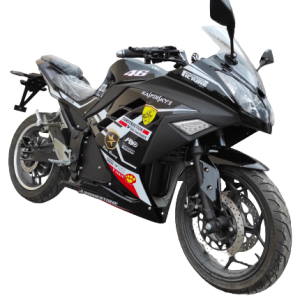 Електричний мотоцикл чорного кольору