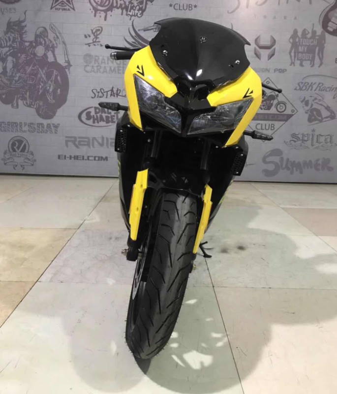 Купить дешевый электромотоцикл Украина желтого цвета