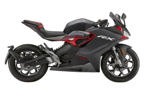 Elwinn RX електромотоцикл спортбайк 72В колір Space Silver вид збоку