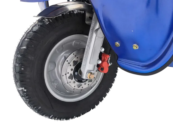 Переднє колесо електротрицикла Elwinn Atlant з перфорованим гальмівним диском