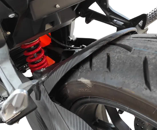 Задня підвіска MonoShock в електромотобайка з центральним двигуном