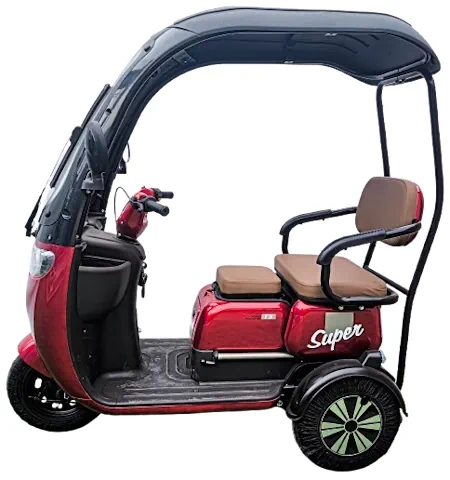 Електротрицикл з дахом і склоочисником