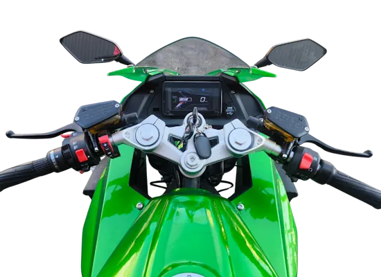 Електромотоцикл Нінзя - за кермом панель управління